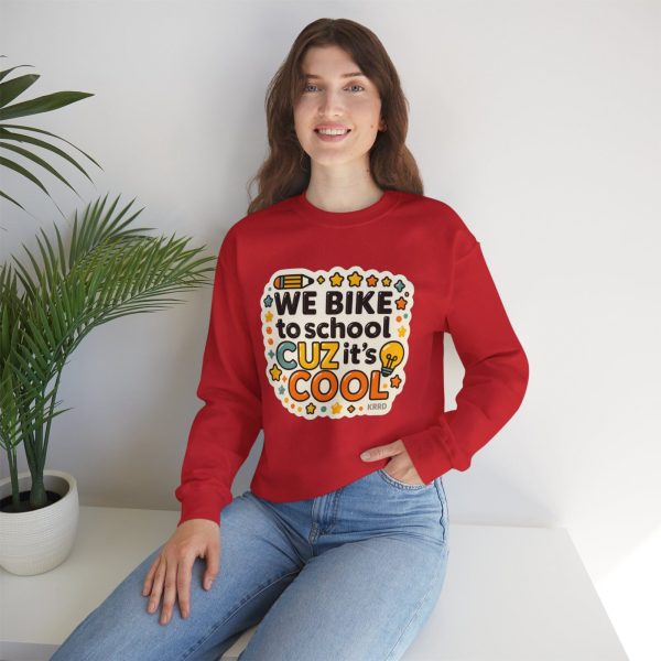 IES Principals Cool Bike to School Crewneck Sweatshirt - Image 13