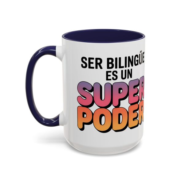 Coffee Mug - Colorful Bilingual 'Ser Bilingüe Es Un Super Poder' Retro Font Teacher Gift - Image 23