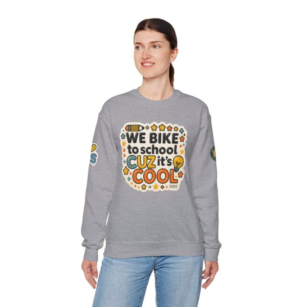 Bike to School Sweatshirt, Casual Everyday Wear, Gift for Kids - Image 3