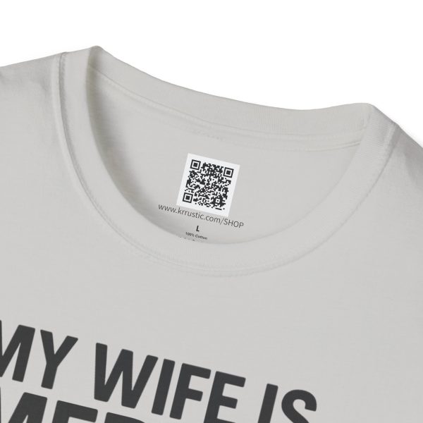 American Revival Unisex Softstyle T-Shirt - 'My Wify Is American' Design - Ideal for Father's Day and Independence Day - Image 11