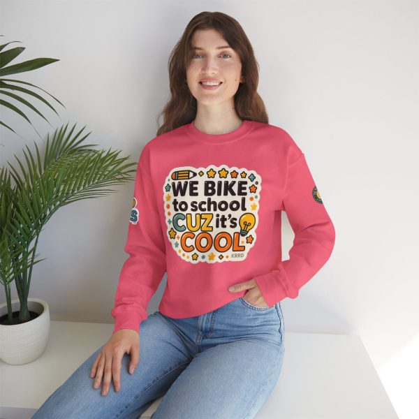 Bike to School Sweatshirt, Casual Everyday Wear, Gift for Kids - Image 8