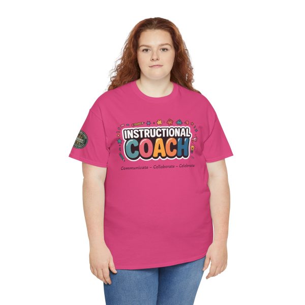 Instructional Coach Tee - Fun Unisex Heavy Cotton T-Shirt for Educators, Teacher Gifts, Learning Enthusiasts, Casual Wear, Appreciation Day