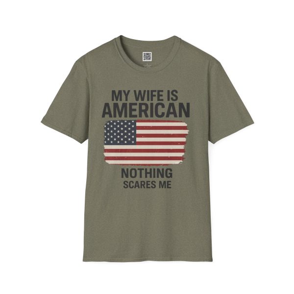 American Revival Unisex Softstyle T-Shirt - 'My Wify Is American' Design - Ideal for Father's Day and Independence Day - Image 33