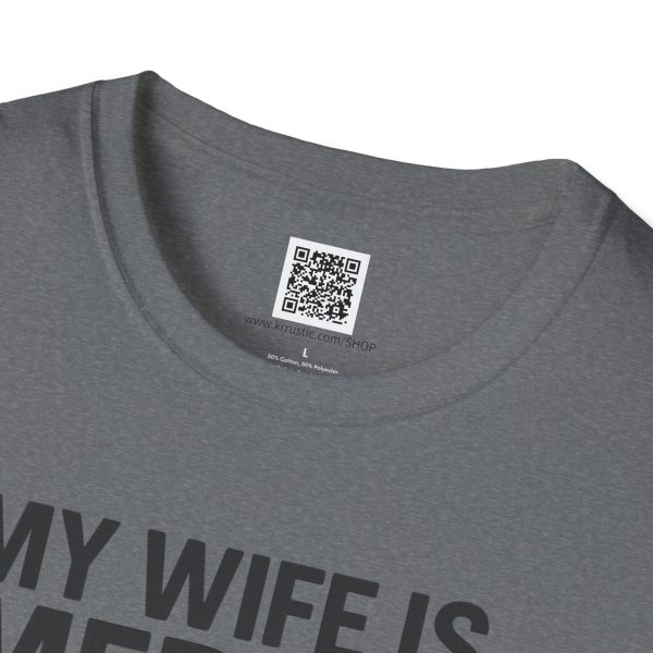 American Revival Unisex Softstyle T-Shirt - 'My Wify Is American' Design - Ideal for Father's Day and Independence Day - Image 47