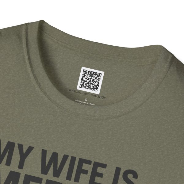 American Revival Unisex Softstyle T-Shirt - 'My Wify Is American' Design - Ideal for Father's Day and Independence Day - Image 35