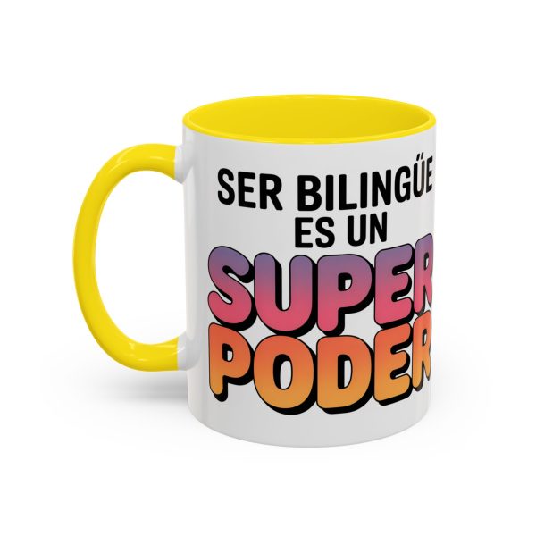Coffee Mug - Colorful Bilingual 'Ser Bilingüe Es Un Super Poder' Retro Font Teacher Gift - Image 51