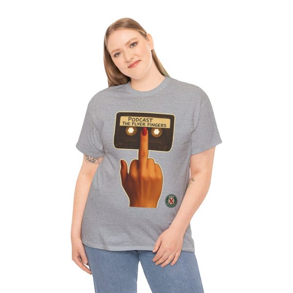 Podcast Flyer Fingers Unisex Tee - Image 5