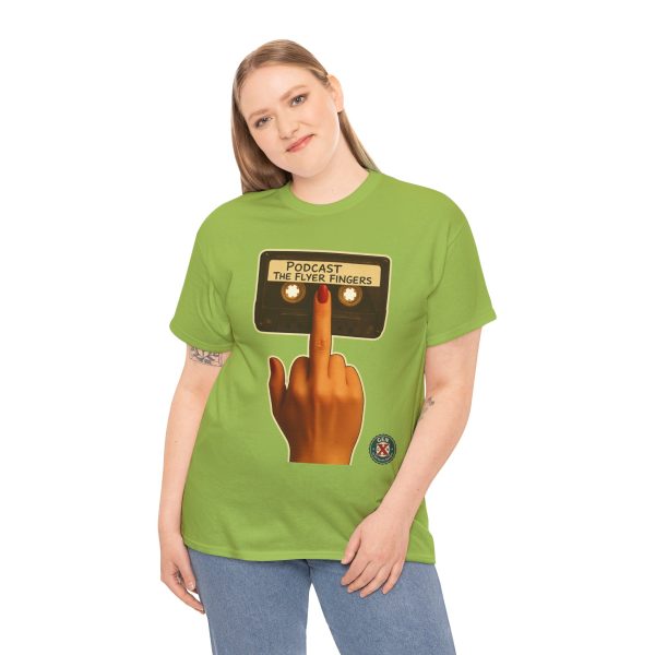 Podcast Flyer Fingers Unisex Tee - Image 7