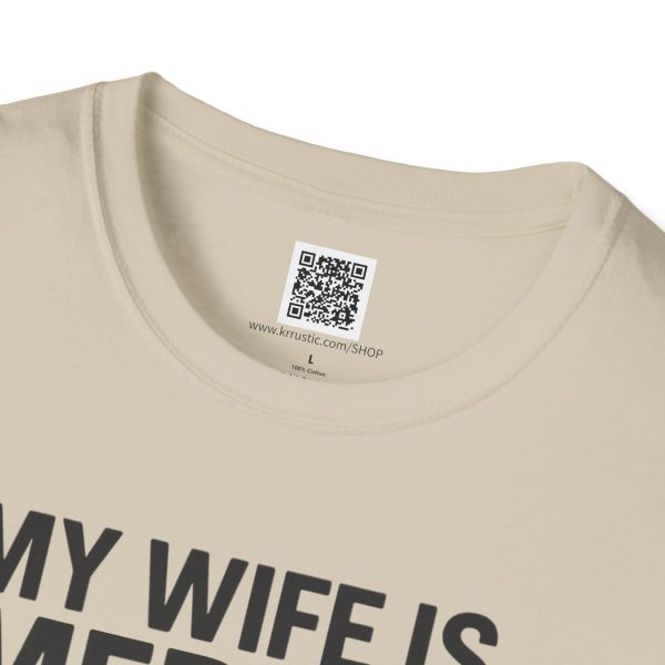 American Revival Unisex Softstyle T-Shirt - 'My Wify Is American' Design - Ideal for Father's Day and Independence Day - Image 7