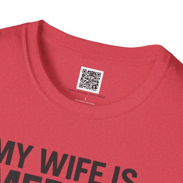 American Revival Unisex Softstyle T-Shirt - 'My Wify Is American' Design - Ideal for Father's Day and Independence Day - Image 55