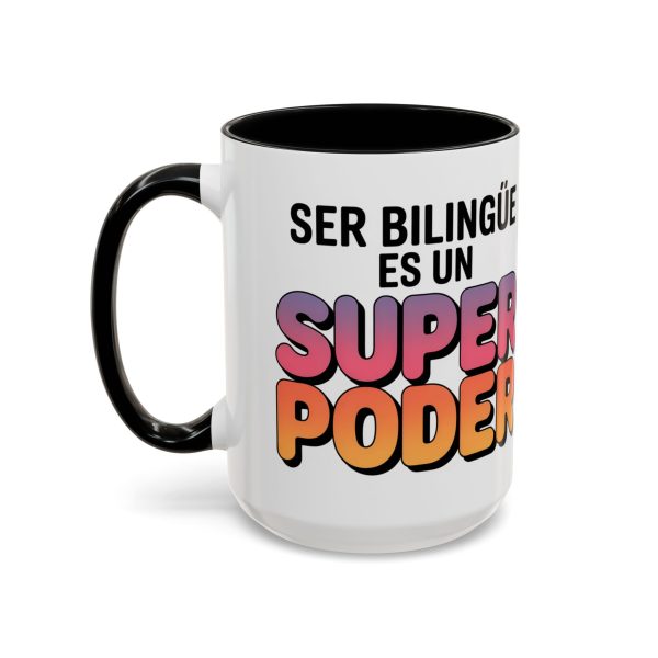 Coffee Mug - Colorful Bilingual 'Ser Bilingüe Es Un Super Poder' Retro Font Teacher Gift - Image 19