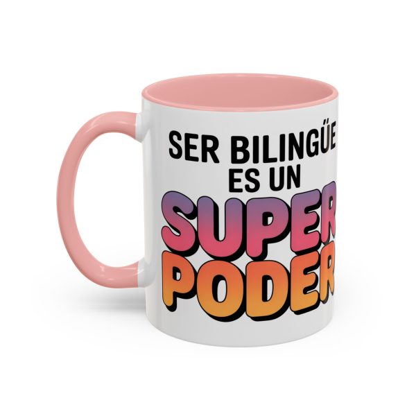 Coffee Mug - Colorful Bilingual 'Ser Bilingüe Es Un Super Poder' Retro Font Teacher Gift - Image 11