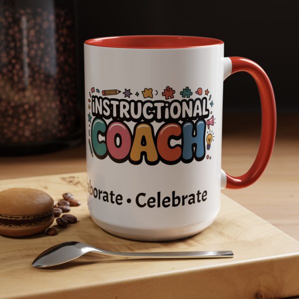 Mug - Instructional Coach Communicate Collaborate Celebrate Pop-Art Design 11oz/15oz - Image 37