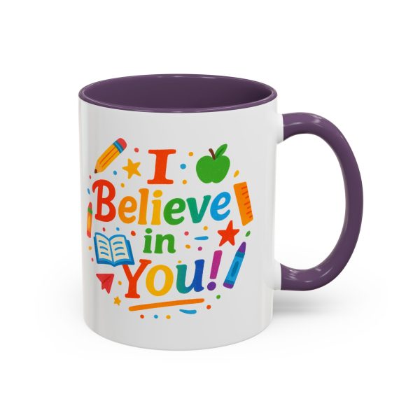 Inspirational Teacher Coffee Mug, Back to School Gift, Cute Office Cup, Motivational Drinkware, I Believe in You Mug - Image 15