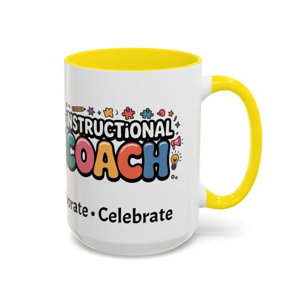 Mug - Instructional Coach Communicate Collaborate Celebrate Pop-Art Design 11oz/15oz - Image 68