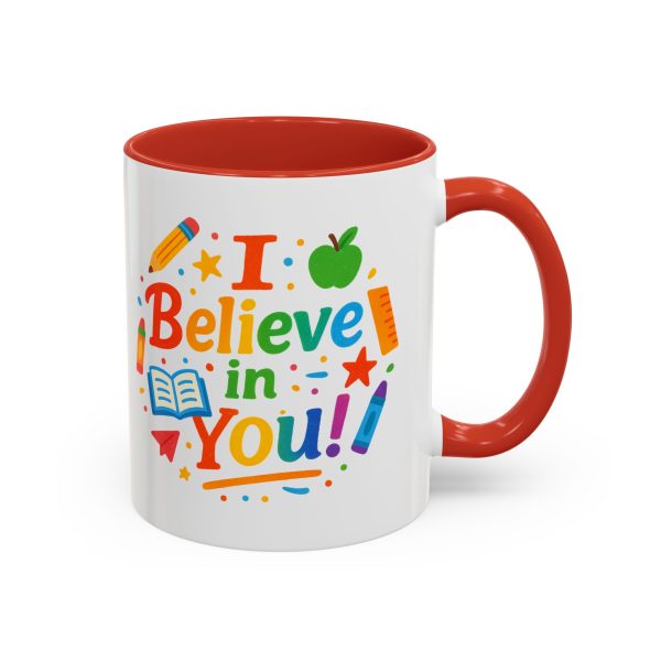 Inspirational Teacher Coffee Mug, Back to School Gift, Cute Office Cup, Motivational Drinkware, I Believe in You Mug - Image 8
