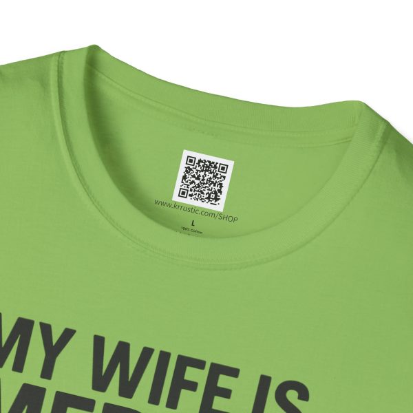 American Revival Unisex Softstyle T-Shirt - 'My Wify Is American' Design - Ideal for Father's Day and Independence Day - Image 39
