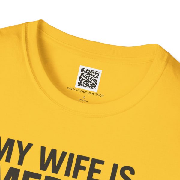 American Revival Unisex Softstyle T-Shirt - 'My Wify Is American' Design - Ideal for Father's Day and Independence Day - Image 31