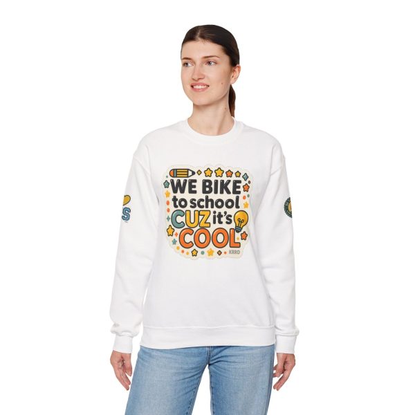 Bike to School Sweatshirt, Casual Everyday Wear, Gift for Kids - Image 2