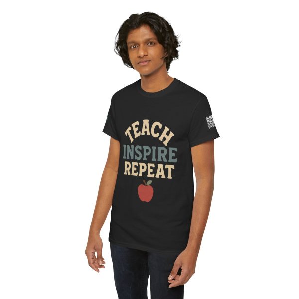 Inspire Teachers Tee - Unisex Heavy Cotton T-Shirt, Teach Inspire Repeat, Gift for Educators, Teacher Appreciation, Classroom Wear - Image 11
