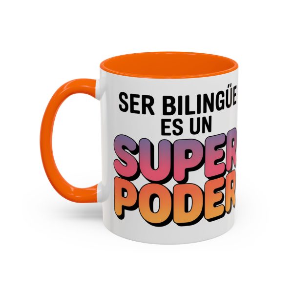 Coffee Mug - Colorful Bilingual 'Ser Bilingüe Es Un Super Poder' Retro Font Teacher Gift - Image 43