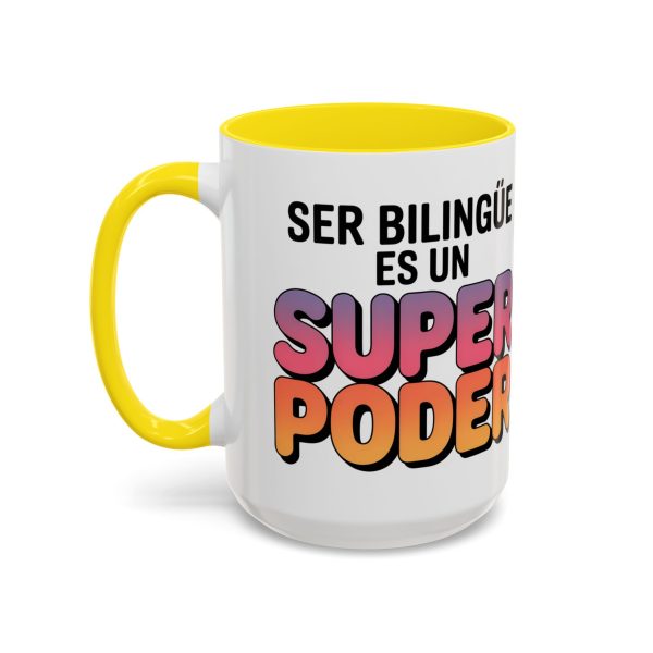 Coffee Mug - Colorful Bilingual 'Ser Bilingüe Es Un Super Poder' Retro Font Teacher Gift - Image 63