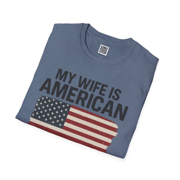 American Revival Unisex Softstyle T-Shirt - 'My Wify Is American' Design - Ideal for Father's Day and Independence Day - Image 52