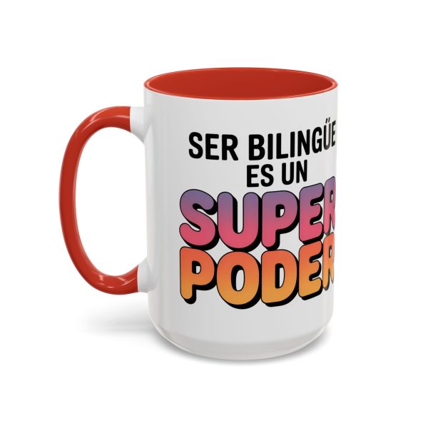 Coffee Mug - Colorful Bilingual 'Ser Bilingüe Es Un Super Poder' Retro Font Teacher Gift - Image 31