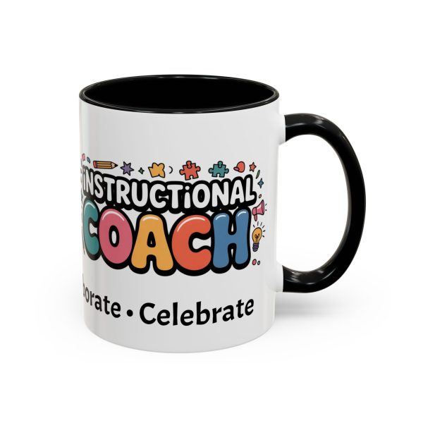 Mug - Instructional Coach Communicate Collaborate Celebrate Pop-Art Design 11oz/15oz - Image 2