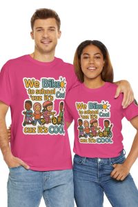 Cool Kids Bike to School Tee, Unisex T-Shirt