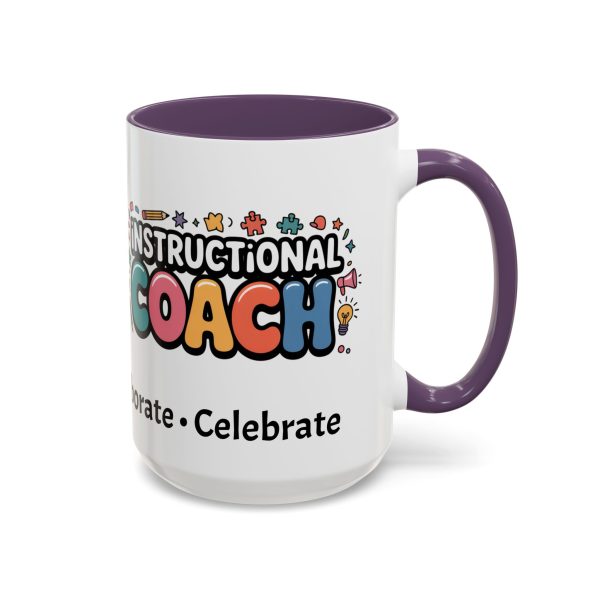 Mug - Instructional Coach Communicate Collaborate Celebrate Pop-Art Design 11oz/15oz - Image 64
