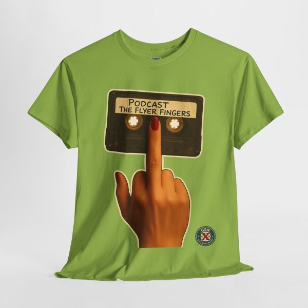 Podcast Flyer Fingers Unisex Tee - Image 8