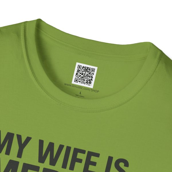 American Revival Unisex Softstyle T-Shirt - 'My Wify Is American' Design - Ideal for Father's Day and Independence Day - Image 43