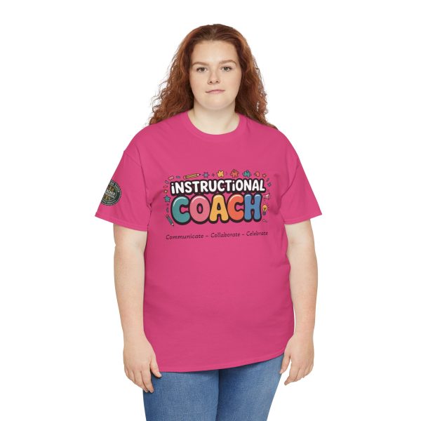 Instructional Coach Tee - Fun Unisex Heavy Cotton T-Shirt for Educators, Teacher Gifts, Learning Enthusiasts, Casual Wear, Appreciation Day
