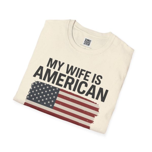 American Revival Unisex Softstyle T-Shirt - 'My Wify Is American' Design - Ideal for Father's Day and Independence Day - Image 20