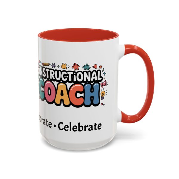 Mug - Instructional Coach Communicate Collaborate Celebrate Pop-Art Design 11oz/15oz - Image 34