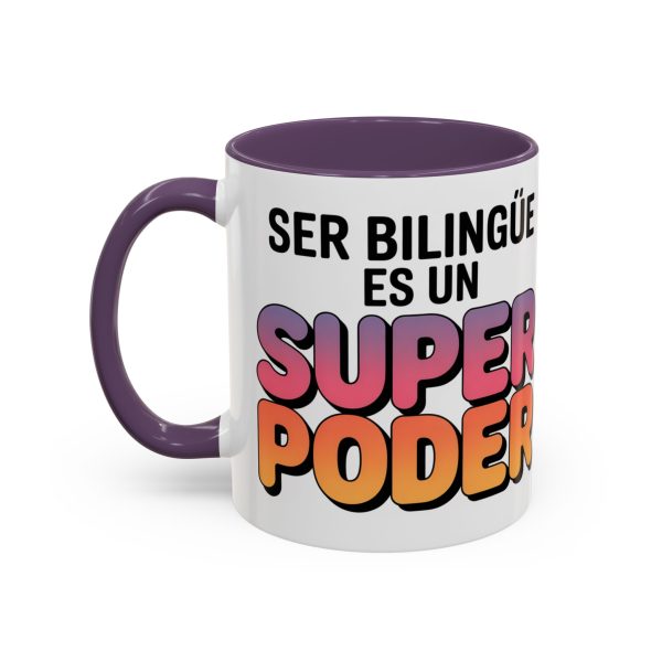 Coffee Mug - Colorful Bilingual 'Ser Bilingüe Es Un Super Poder' Retro Font Teacher Gift - Image 47