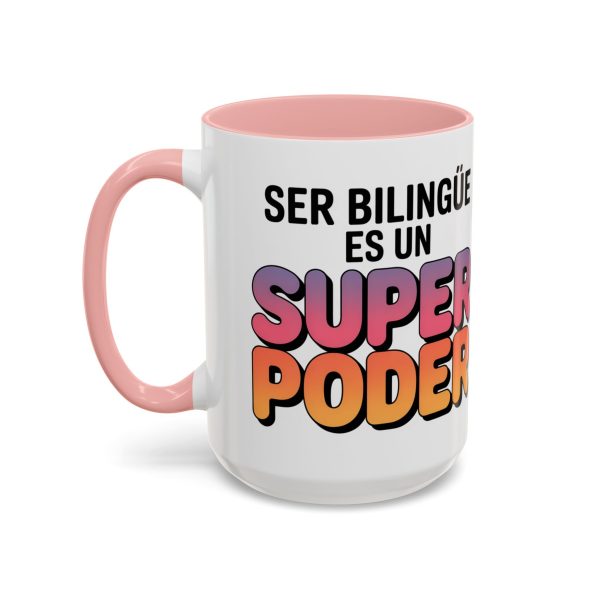 Coffee Mug - Colorful Bilingual 'Ser Bilingüe Es Un Super Poder' Retro Font Teacher Gift - Image 27