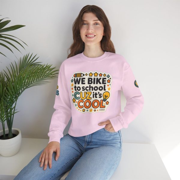Bike to School Sweatshirt, Casual Everyday Wear, Gift for Kids - Image 7