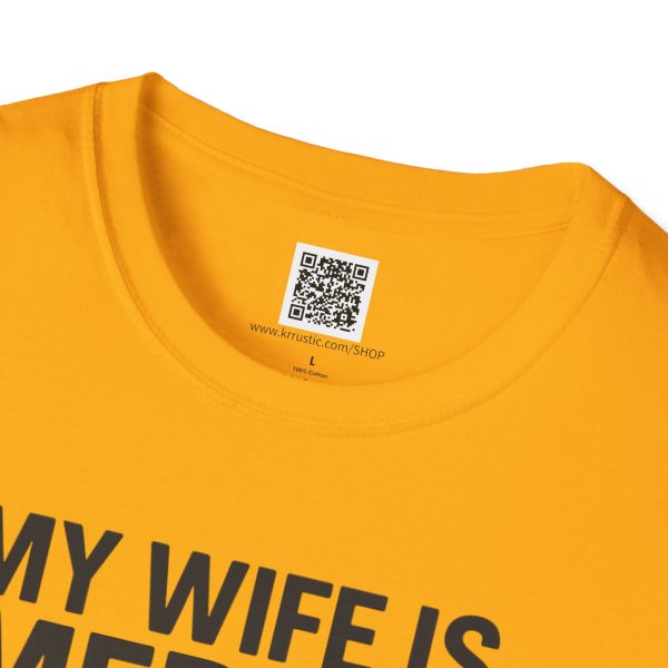 American Revival Unisex Softstyle T-Shirt - 'My Wify Is American' Design - Ideal for Father's Day and Independence Day - Image 15