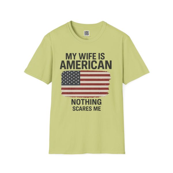 American Revival Unisex Softstyle T-Shirt - 'My Wify Is American' Design - Ideal for Father's Day and Independence Day - Image 25