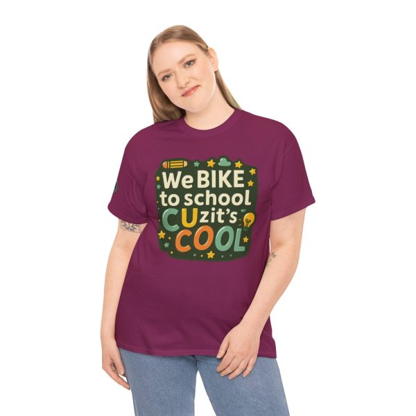 IES Principals Biking Tee, Unisex Cotton T-Shirt - Image 6
