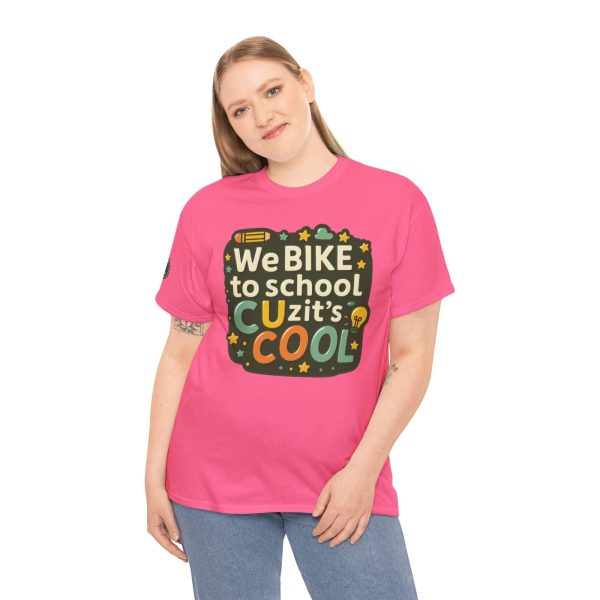 IES Principals Biking Tee, Unisex Cotton T-Shirt - Image 10