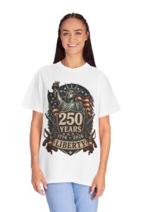 Liberty 250th Anniversary T-Shirt — "250 Years 1776–2026" Patriotic Statue of Liberty Tee