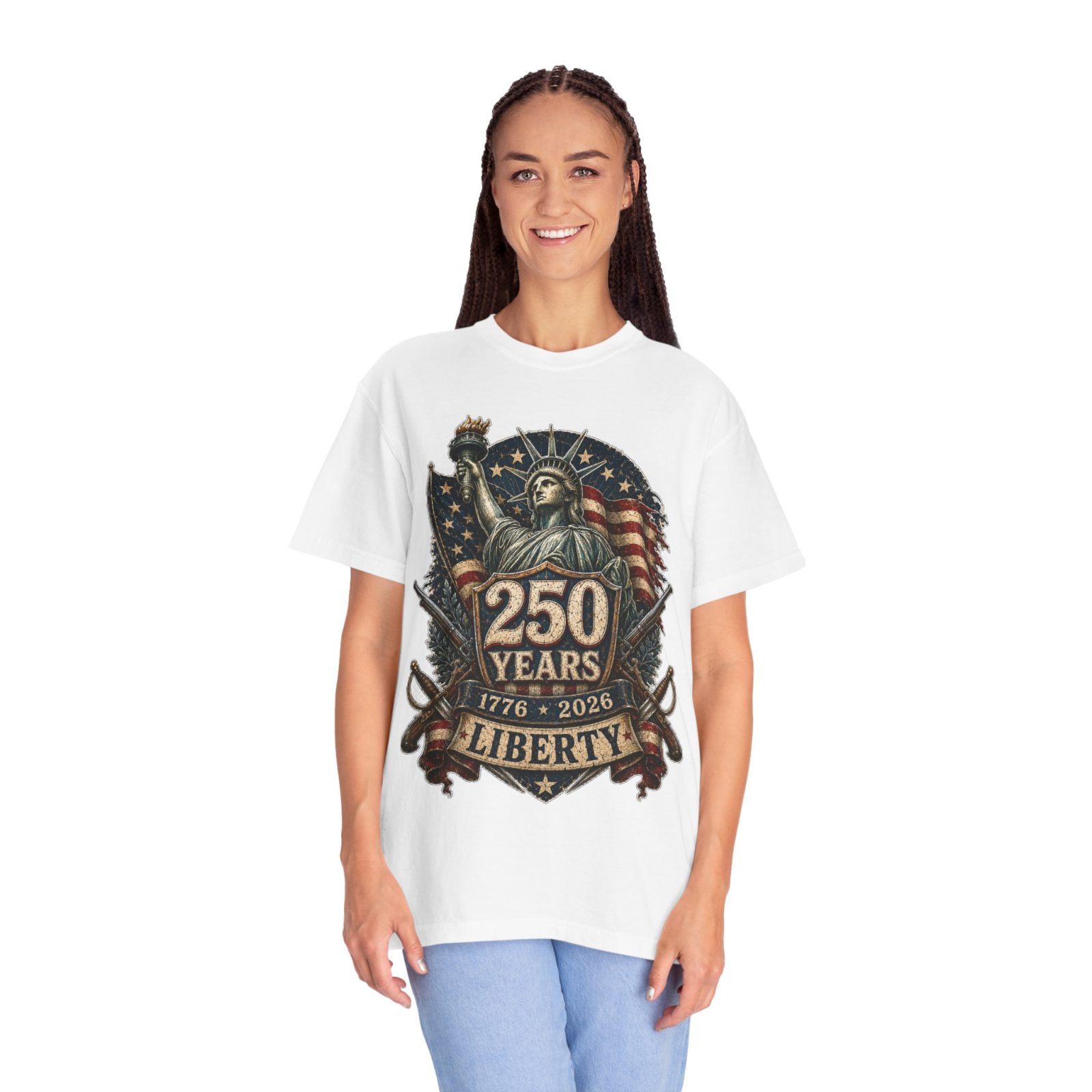Liberty 250th Anniversary T-Shirt — "250 Years 1776–2026" Patriotic Statue of Liberty Tee