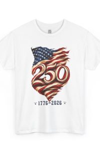 250th USA Anniversary Tee — 1776–2026 American Flag Shirt