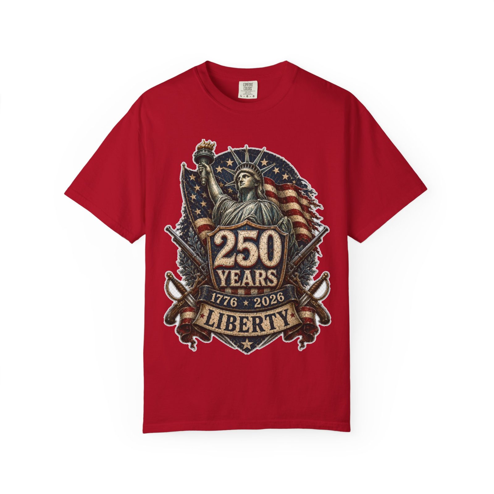 Liberty 250th Anniversary T-Shirt — "250 Years 1776–2026" Patriotic Statue of Liberty Tee - Image 4
